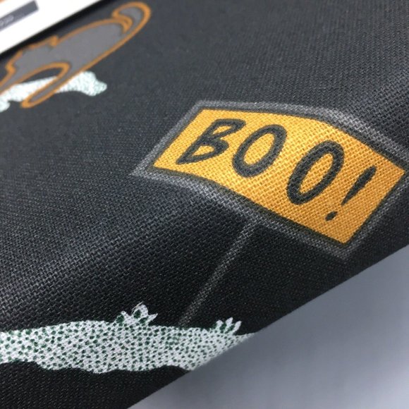 Rachel Ashwell Halloween Black Tablecloth 60" R Haunted House Pumpkin Ghost Cat - Picture 5 of 8